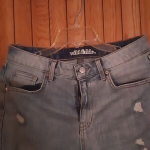 White Fable Distressed Denim Shorts